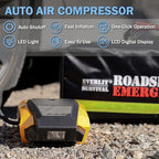 Everlit Survival Car Emergency Kit, Roadside Safety Tool Kit with Gloves,Digital Auto Air Compressor Tire Inflator, First Aid