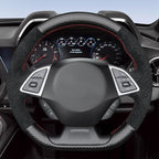 MEWANT Hand Stitched Steering Wheel Cover Wrap for Chevrolet Camaro 2017-2022 Steering Wheel Accessories for Chevrolet Camaro 2017-2022