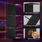 4 Tier RGB Wall Shelf-Gaming Shelf with Remote Control, Lack Shelves with Light for Bedroom | Easy to Install Cosmetic & Disp