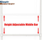 Simple Houseware Adjustable Closet Hanging Rod, White