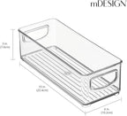 mDesign Small Plastic Nursery Storage Container Bins with Handles for Organization in Cabinet, Closet or Cubby Shelves - Orga