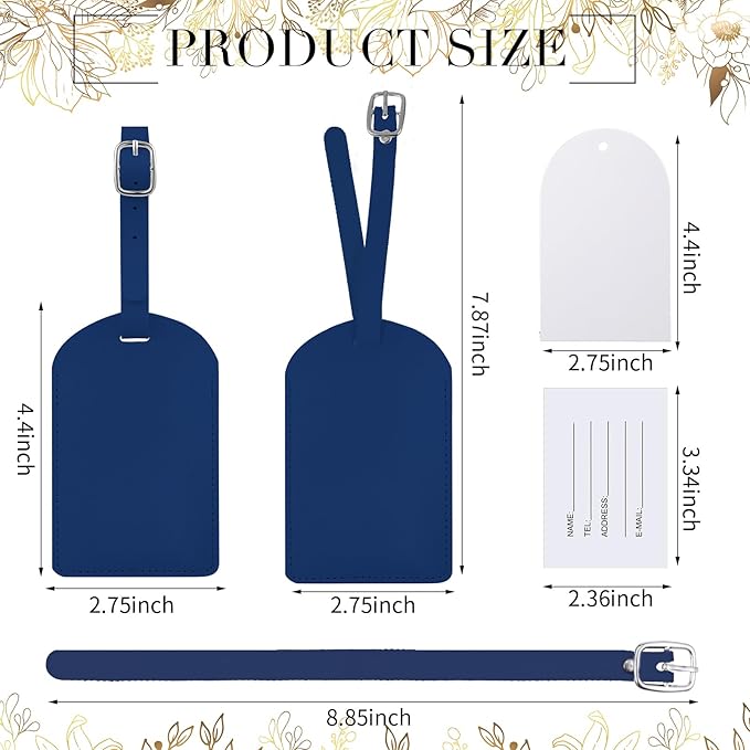 Amylove 48 Sets Leather Luggage Tags Bulk Wedding Favors Luggage Tags for Guests Bridal Gifts Wedding Bridal Shower Gift PU L