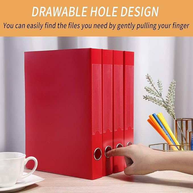 HUA JIE A4 Storage File Boxes Plastic Archives Cases with Lid, File Folder Organizer Document Filing Box for office, Letter S