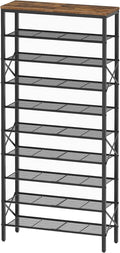 YATINEY 10 Tier Shoe Rack, Large Capacity Shoe Storage Organizer Holds 40 Pairs, Sturdy and Stable, for Entryway, Hallway, Cl