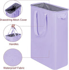 efluky Slim Laundry Basket, Narrow Laundry Hamper with Handles, Collapsible Dirty Clothes Hamper, Tall Laundry Bin for Laundr