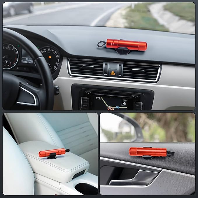 2 Pack Car Window Breaker Seatbelt Cutter Tool Car Seat Belt Cutter and Glass Breaker Safety Hammer Punch Escape Emergency To