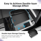 LUWU 2025 Tucson Accessories for 2025 2026 Hyundai Tucson Hybrid [Electronic Shift] Center Console Organizer Armrest Storage Box Armrest Console Organizer Insert Tray Black(NOT FOR 2025 SEL/SE/XRT)