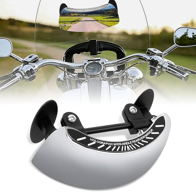 GUAIMI Motorcycle Mirrors 180 Degree Wide-angle Safety Rear View Mirror Blind Spot Side Mirror for Motorcycle, ATV/UTVs, Scooters, Cars, Aircrafts, Boats