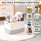 ICERZCZ Storage Baskets for Organizing Shelves, Woven Cotton Rope Bins for Baby Nursery Organization, Book Toy Towel Organize