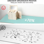 Frebeauty Large Jewelry Box,6-Tier PU Leather Jewelry Organizer,Multi-functional Storage Case with Mirror,Accessories Holder 