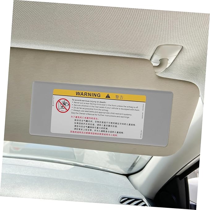 Car Visor Cover Sleeve for Rearview Mirror Sun Visor Mirror Cover Replacement Inside Vehicle Anti Glare Protection with Easy Installation Fits Most Car Models 7.28 X 2.87 X 0.27 Inches
