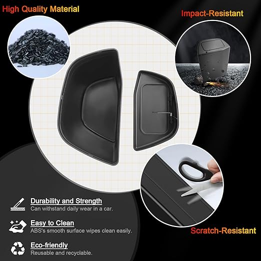 for Toyota RAV4 Trash Can for 2019-2025 Toyota RAV4 Small Car Trash Bin for Side Door RAV4 Front Left Door Trash Garbage Bin w/Lid for Toyota RAV4 Accessories (RAV4 Left Side)