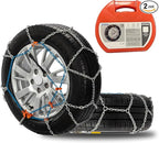 Snow Chains for Car,SUV,Truck and Pickup,Universal Emergency Tire chains,Set of 2