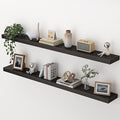Heimlove 55 Inch Floating Shelves for Wall,Extra Long Mounted Storage Wall Shelves with Invisible Metal Bracket for Bedroom L