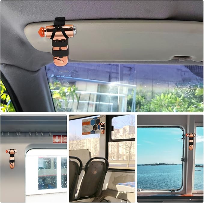 Window Breaker Seatbelt Cutter, 3-in-1 Emergency Escape Tool with Car Safety Hammer, Safety Emergency Car Escape Tool for Car
