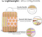 6 Pcs Compression Packing Cubes, Packing Cubes for Travel, Waterproof Luggage Organizer Bags Set, Cute Packaging Cubes for Wo