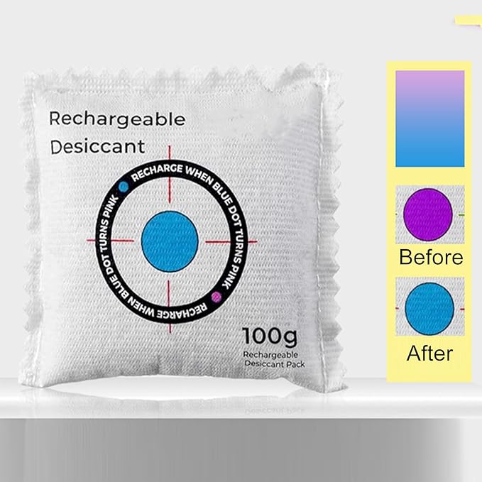 Car Dehumidifier Bag - Color Indicating Reusable Absorber, Leakproof Desiccant with Moisture Control Design, Car Truck with E