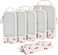 BAGSMART 6 Set /4 Set/2 Set Compression Packing Cubes for Travel, Lightweight Luggage Organizer Bags, Durable Space Saver Bag