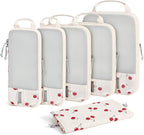 BAGSMART 6 Set /4 Set/2 Set Compression Packing Cubes for Travel, Lightweight Luggage Organizer Bags, Durable Space Saver Bag