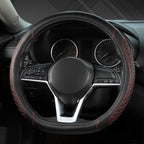 West Llama Flat Bottom Car Steering Wheel Cover for Nissan,D Shaped Steering Wheel Cover for Rogue,Altima,Kicks (Diamond Quil