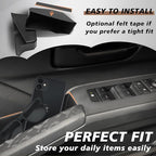 Muslogy Front Door Handle Inserts Box Interior Storage Organizer Compatible with 2024 2025 2026 Toyota Tacoma&2025+ 4Runner Accessories Door Grab Handle Pocket Side Armrest Phone Pocket Organizer 2PCS