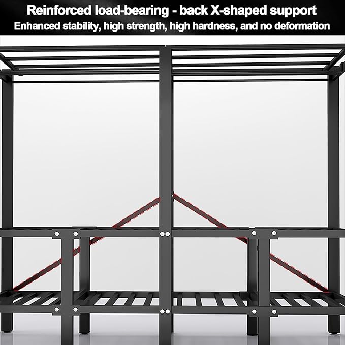 Foldable Portable Wardrobe Closet with Cover, Metal Clothes Rack, One-Piece Folding Base, Foldable Garment Racks, for Hanging