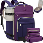 LOVEVOOK 50L Travel Backpack for Women & Men - 18 Inch Carry On Backpack & Personal Item Backpack for Airlines, Spacious and 