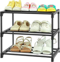 HITHIM 3-Tier Small Shoe Racks, Narrow Shoe Rack for 5-6 Pairs Shoe Storage,Kids Shoe Racks for Small Place,Lightweight Stack