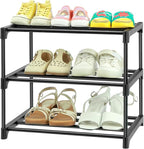 HITHIM 3-Tier Small Shoe Racks, Narrow Shoe Rack for 5-6 Pairs Shoe Storage,Kids Shoe Racks for Small Place,Lightweight Stack