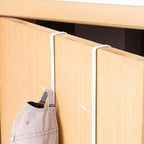 MyGift 2 Pcs Over The Door Hat Organizer, Door Hanger Hat Rack Display Storage, 5 Hooks Heavy Duty, for Coat, Scarf, Purse, W
