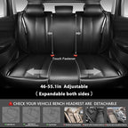 CAR PASS Ultra+ Nappa Patent Leather Car Seat Covers Full Set Universal Cushioned,Soft Breathable Waterproof Anti-Slip Driver