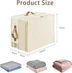 Bed Sheet Organizers and Storage, 4 Pack Linen Closet Organizers with Adjustable Zipper, Foldable Bedding Storage for Queen o