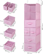 GRANNY SAYS Hanging Closet Organizers and Storage, 6 Shelves Closet Hanging Organizer with 6 Side Pockets, 5 Drawer Storage O