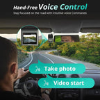 BOTSLAB 4K Dash Cam Front and Rear, STARVIS 2 Sensor, Voice Control, 64GB Card Included, 5GHz WiFi Dashcam Front and Rear Cam