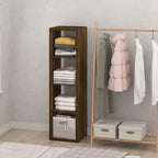 Furinno Cubic Closet Organizers and Storage, 4-Cube Closet Organizer, Vertical Open Shelf Closet Storage, Extra Thick Frame f