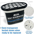 Moisture Absorber 2 Pack with Activated Charcoal Dehumidifier Bucket, Unscented Odor Absorber for Closet Basement Bathroom