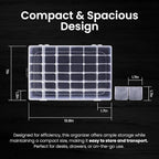 Budreu 8pack 36 Grids Plastic Clear Organizer Box bead Storage Containers with Adjustable Dividers for Craft Jewelry Fishing 