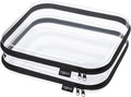 YQBRAO Hard Sided Clear Zipper Case for Storage- Professional-Grade Plastic Clear Zipper Pencil Case,Toy Storage Bins, Toilet