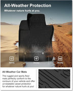 KIWI MASTER Floor Mats & Cargo Liner for 2017-2025 Jeep Compass OEM Replacement ‎82214651 ‎82214666 Front & 2nd Row Seat Trunk All Weather Mat Slush Liner, Black