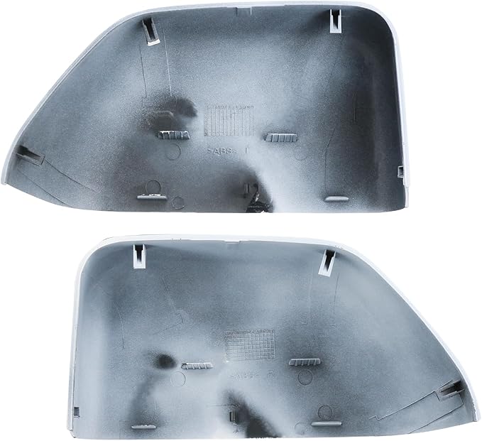 1 Pair Tow Mirror White Cover Cap | For 2017-2024 Ford Super Duty F250 F350 F450 F550 Truck Accessories Replacement | Driver&Passenger Side Exterior Plastic Top Half Door Mirror Caps