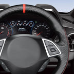 MEWANT Hand Sewn 3D Style Steering Wheel Cover Wrap for Chevrolet Camaro 2017-2022 Steering Wheel Accessories for Chevrolet Camaro 2017-2022