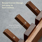 QUELLANCE Wooden Coat Hooks Wall Mounted, Coat Rack Hanger Wall Mount with 4 Hooks, Heavy Duty Coat Hooks for Hanging Coats/K