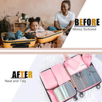 8 Set Packing Cubes for Suitcase, Packing Cubes for Carry on Suitcases, Luggage Organizer for Travel Essentials, Large Mesh L
