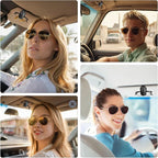 SEAMETAL Sunglass Holder for Car Visor Metal Sunglasses Clip, One-Hand Operation,Heavy Duty Universal Eyeglass Holder for Sun Visor,Secure Fit for Most Glasses,Car Accessories Organizer (2 PACK Black)