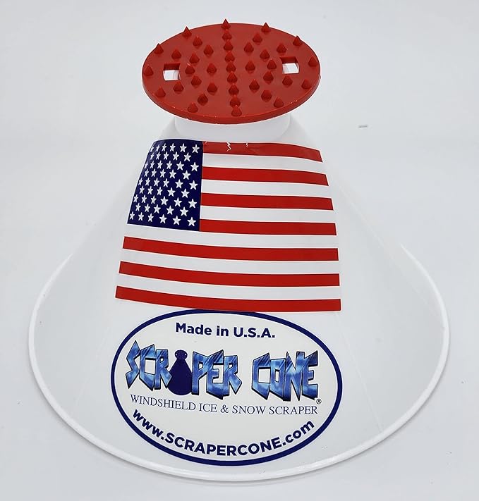 SCRAPER CONE®️ The Original Ice Scraper Made in The USA 10 Colors to Choose from Select Colors to Match Your Favorite Team Snow Removal Magical Frost Removal Funnel Shaped (Hot Pink)