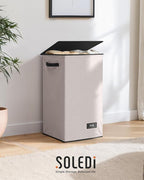 SOLEDI Laundry Hamper with Lid 90L Large & Tall Collapsible Laundry Basket, Clothes Hamper with Bag Removable Easy to Carry, 