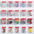 Unittype 20 Set Pegboard Organizer Accessories Peg Boards Jars with Lids Plastic Pegboards Bins Storage Containers Clear Peg 