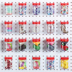 Unittype 20 Set Pegboard Organizer Accessories Peg Boards Jars with Lids Plastic Pegboards Bins Storage Containers Clear Peg 