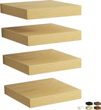 Fun Memories Rustic Wood Floating Shelves for Wall, Space-Saving Wall Mounted Shelves for Bathroom, Bedroom, Living Room and 