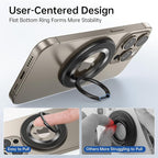 SYNCWIRE Magnetic Phone Ring Holder for MagSafe [2 Pack] - Magnet Cell Phone Grip Stand Finger Ring Kickstand Two-Sided Magnetic Compatible with iPhone 17 Pro Max 16 15 14 13 12 MagSafe Accessories